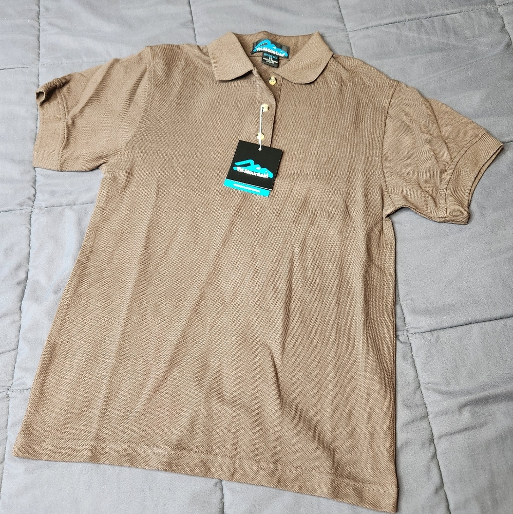 💐 Tri-Mountain Brown Polo